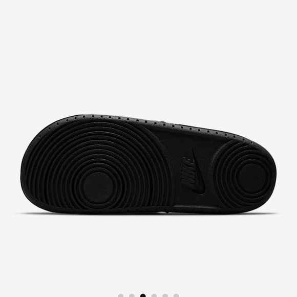 Nike Off court Slide Black White Letters NWT size 8 - Picture 3 of 5